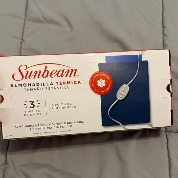 Sunbeam Blue Thermal Heating Pad - Picture 3 of 4
